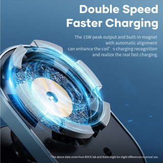 پایه نگهدارنده و شارژر وایرلس مگنتی راک مدل Rock W36 Q1 Apple Magnetic Car Charger