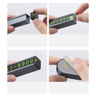 شماره تلفن پارک خودرو بیسوس مدل Square Bar Temporary Parking Number Plate CNFT000001