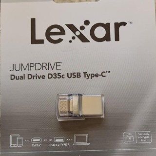 فلش مموری OTG لکسار مدل Lexar JumpDrive D35C با ظرفیت 128 گیگابایت گارانتی مادام العمر