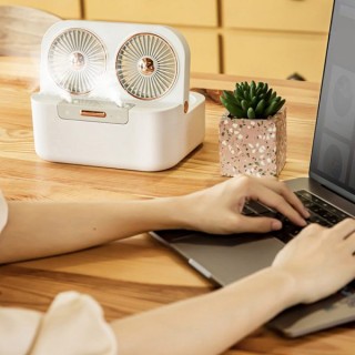 فن و پنکه رومیزی شارژی مدل ZAY-F005