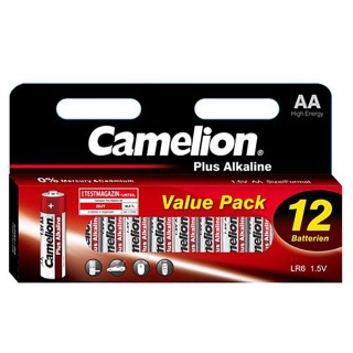 باتری نیم قلمی AAA کملیون پلاس آلکالاین مدل CAMELION Plus Alkaline LR03  بسته 12 عددی
