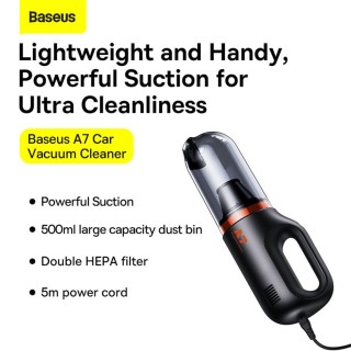 جارو شارژی خودرو بیسوس مدل A7 Car Vacuum Cleaner VCAQ020213  توان 90 وات