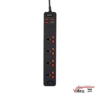 چند راهی و محافظ برق ضد احتراق گرین لاین مدل GNPS3MQCWH به همراه درگاه شارژ USB 3.0