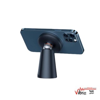 پایه نگهدارنده مگنتی و شارژر وایرلس بیسوس مدل Baseus Simple Magnetic Stand Wireless Charger BS-W524