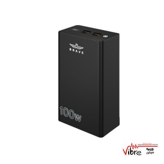 پاور بانک قابل حمل بریو 100 وات با ظرفیت 40000 میلی آمپر ساعت و قابلیت شارژ فوق سریع Brave 40000mAh 100W Super Fast Charger Portable Power Bank