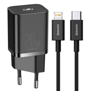 شارژر دیواری بیسوس مدل Super Si Quick Charger TZCCSUP-20W به همراه کابل تبدیل لایتنینگ
