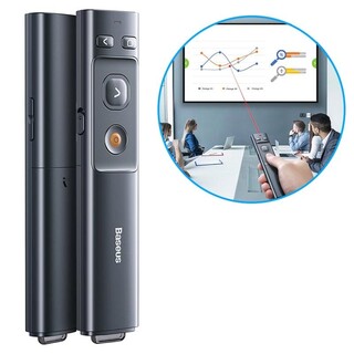 پوینتر و پرزنتر بیسوس Baseus Orange Dot Wireless Presenter Red Laser مدل ACFYB-0G
