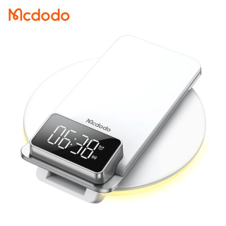 شارژر وایرلس , استند, ساعت رومیزی و چراغ خواب 15 وات مک دودو مدل MCDODO CH-1610  Multifunctional Desktop Wireless Charger