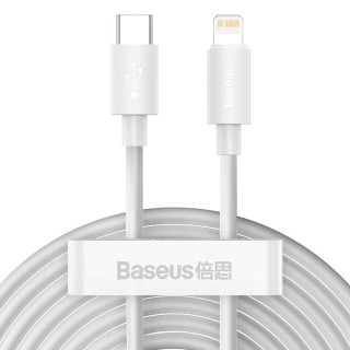 کابل شارژ و انتقال داده لایتنینگ به تایپ سی بیسوس مدل Baseus Simple Wisdom Data Cable Kit Type-C to iPhone PD 20W