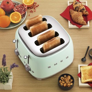 توستر نون 4خشابه سبک رترو ایتالیایی اورجینال   Smeg 50s Retro4 Slot Toaster