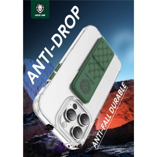 قاب شفاف و دارای استند مگنتی گرین مدل Green Lion Series 9 Clear Case iPhone 14 ProMax