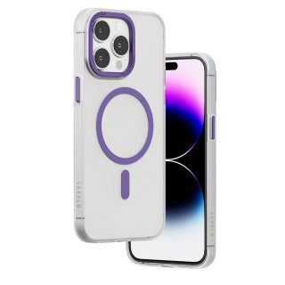 قاب سیلیکونی مگ سیفی آیفون ۱۴ پرومکس مدل levelo sensa clear back case