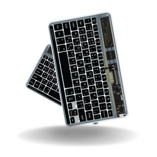 کیبورد شیشه ای کوچک پورودو مدل PORODO CRYSTAL SHELL ULTRA SLIM KEYBOARD