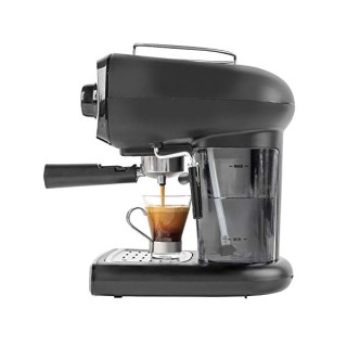دستگاه قهوه و اسپرسو ساز مشکی-نقره ای مدل Espresso Coffee Machine High Pressure 1.2 Liter by Noon(Black)