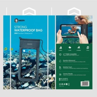 کیف ضد آب 6.7 اینچ تا عمق 30 متری گرین مدل Strong Waterproof Bag 6.7″ 30M