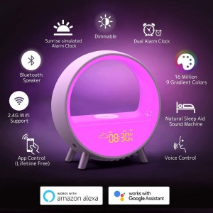 ساعت رومیزی 5کاره  مدل WIFI Smart Wake Up Light