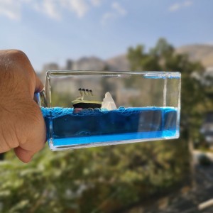 دکوراتیو بطری کشتی شناور