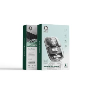 ماوس بیسیم سایلنت شفاف گرین مدل Green Lion Transparent Mouse