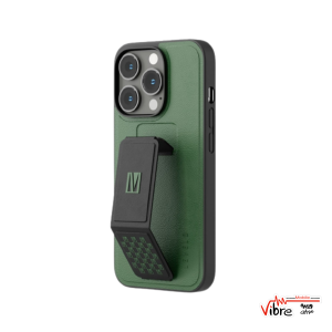 قاب آیفون 14 پرومکس مدل LEVELO MORPHIX GRIP STAND LEATHER CASE