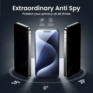 محافظ صفحه نمایش  Privacy(حریم شخصی)بریو برای iPhone 15 Pro Max، مدلBrave Privacy Screen Protector