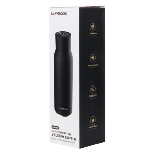 بطری آب هوشمند 600 میلی لیتری لپرسو مدل LePresso 600ml Smart Hydration Vacuum Bottle LP600SBBK