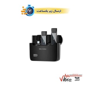 میکروفن یقه ای بیسیم گوشی موبایل لایتنینگ مدل Green Lion 2 in 1 Digital Display Microphone