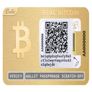 کیف پول سخت افزاری بَلِت با روکش طلای 24عیار مدل Ballet Real Bitcoin