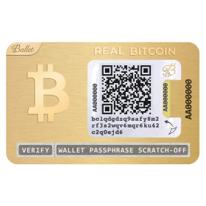 کیف پول سخت افزاری بَلِت طلا 24عیار Ballet Real Bitcoin