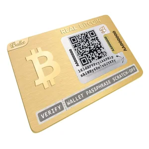 کیف پول سخت افزاری بَلِت با روکش طلای 24عیار مدل Ballet Real Bitcoin