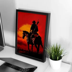 تابلو وال سنس مدل گیمینگ طرح Red dead(G605)
