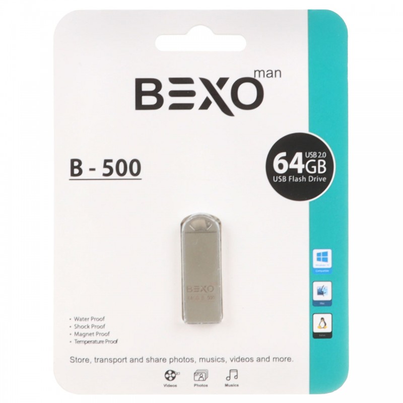 فلش مموری USB.2 بکسو مدل B-500 ظرفیت 64 گیگابایت