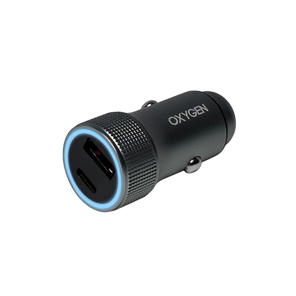 شارژر فندکی دو پورت اکسیژن مدل AC01 توان 38 وات
