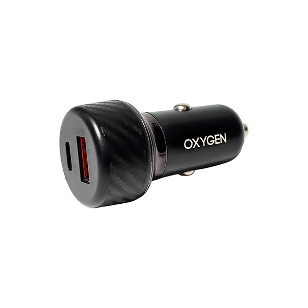 شارژر فندکی دو پورت اکسیژن مدل AC06 توان 48 وات، بدنه پلاستیکی، PD و QC3