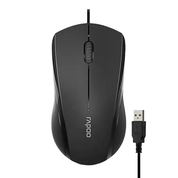 ماوس با سیم رپو (Rapoo) مدل N1600 Silent | بی‌صدا و ارگونومیک