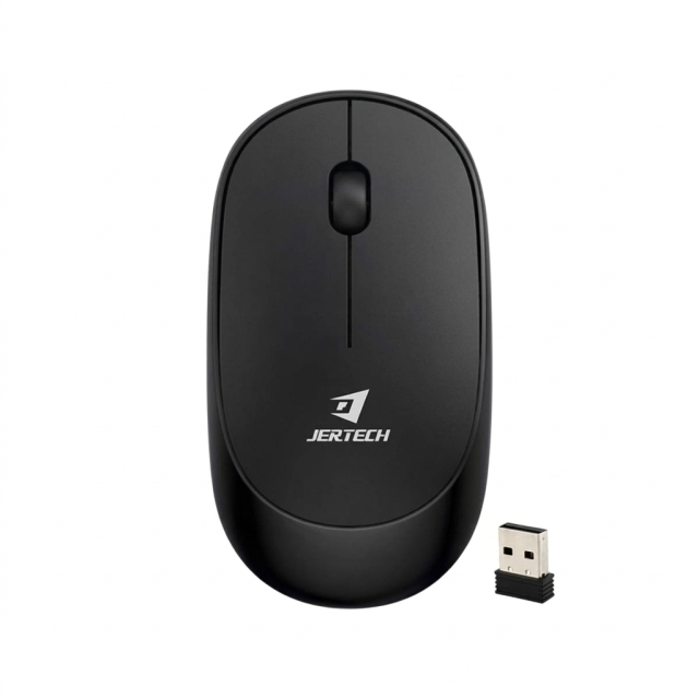 ماوس بی‌سیم جرتک مدل JR6 رنگ مشکی (Jertech JR6 Wireless Mouse)