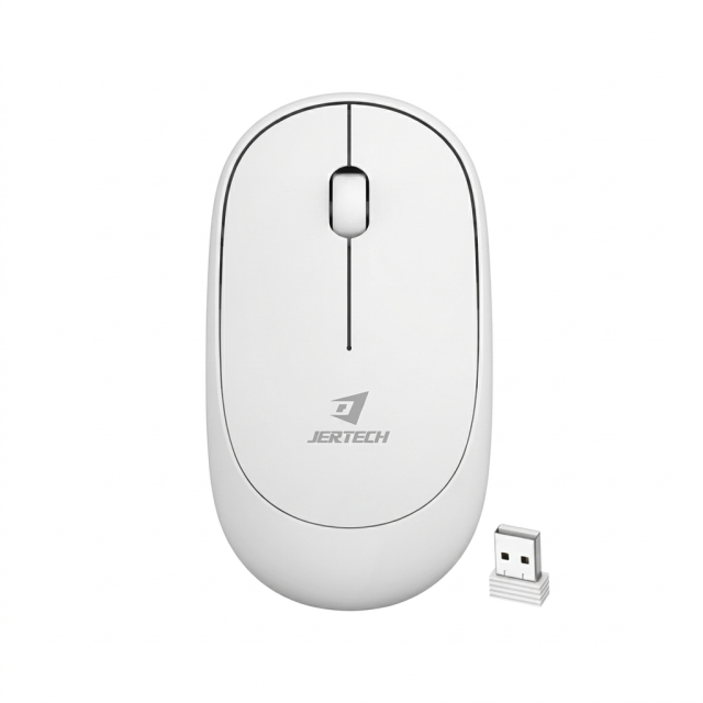 ماوس بی‌سیم جرتک مدل JR6 رنگ سفید (Jertech JR6 Wireless Mouse)
