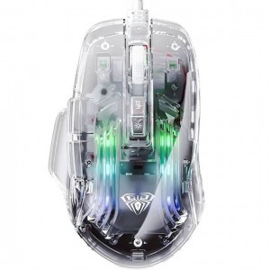 موس سیم دار گیمینگ  AULA S80 transparent