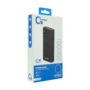 پاوربانک اکسیژن مدل OX20 ظرفیت ۲۰۰۰۰ میلی‌آمپرساعت (22.5W، نمایشگر LCD)