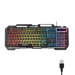 کیبورد گیمینگ جرتک K910 با هولدر موبایل و نورپردازی RGB