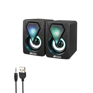 اسپیکر دو تکه دسکتاپ کایزر Kaiser مدل K-U320 (نورپردازی RGB) 2