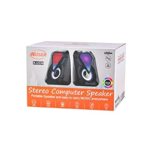 اسپیکر دو تکه دسکتاپ کایزر Kaiser مدل K-U330 (نورپردازی RGB) 3