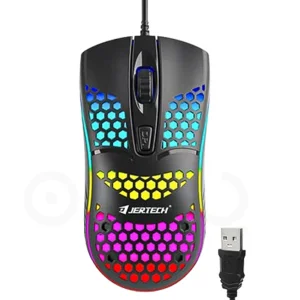 ماوس مخصوص بازی جرتک (Jertech) مدل XP12 | طراحی لانه زنبوری، دقت 3200 DPI
