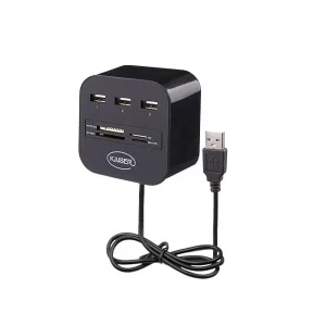 هاب ۳ پورت USB 2.0 و رم ریدر کمبو کایزر مدل KH-14
