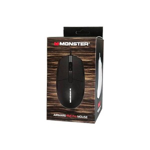 ماوس سیم‌دار اپتیکال مانستر (MONSTER) سری Airmars مدل KM1 Pro رنگ مشکی2