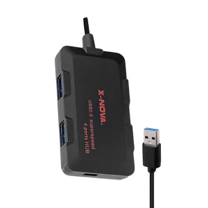 هاب 4 پورت ایکس نووا (X-NOVA) مدل X1070 (مجهز به ورودی آداپتور برق)