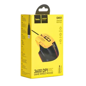 ماوس گیمینگ با سیم هوکو (Hoco) مدل GM31 | دقت 3600 DPI و نورپردازی LED 6