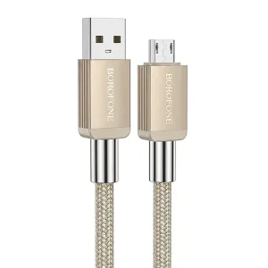 کابل USB به MicroUSB Borofone BX120 طول 1 متر | روکش بافته شده، شارژ 2.4A