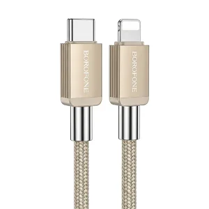 کابل USB-C به لایتنینگ Borofone BX120 (1متر) | توان 27W، شارژ سریع PD