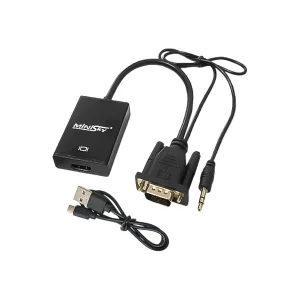 مبدل VGA به HDMI اکتیو مینی اسکای (Minisky) | همراه کابل برق و صدا
