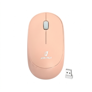 ماوس بی‌سیم جرتک مدل JR6 رنگ صورتی (Jertech JR6 Wireless Mouse)
